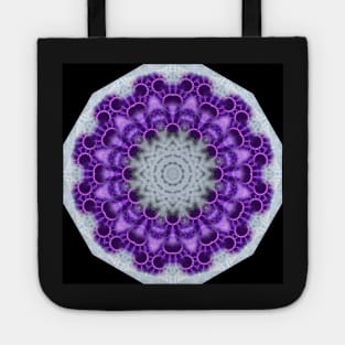 Purple & White Lace Mandala Tote