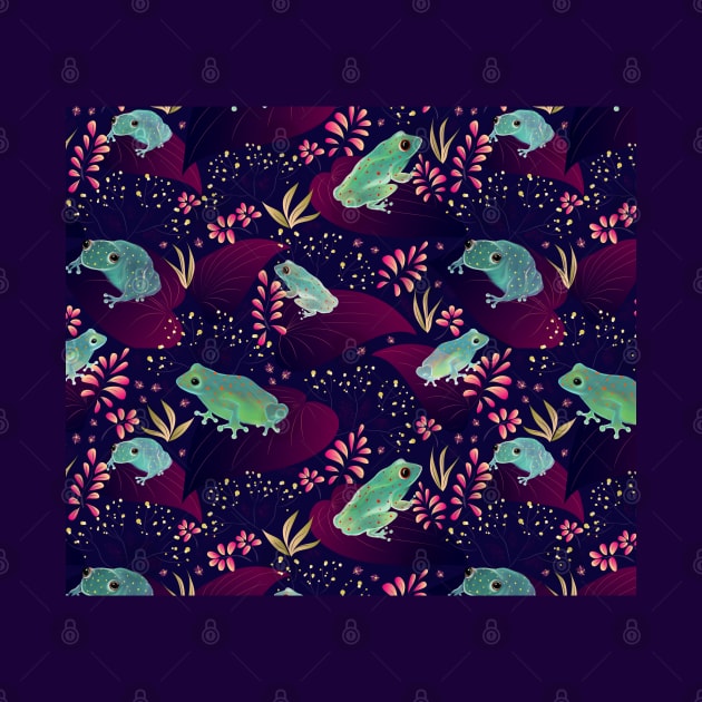 Bioluminescent Frogs by Artypeaches