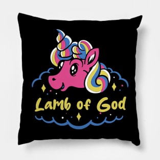 lamb and the naughty unicorn Pillow