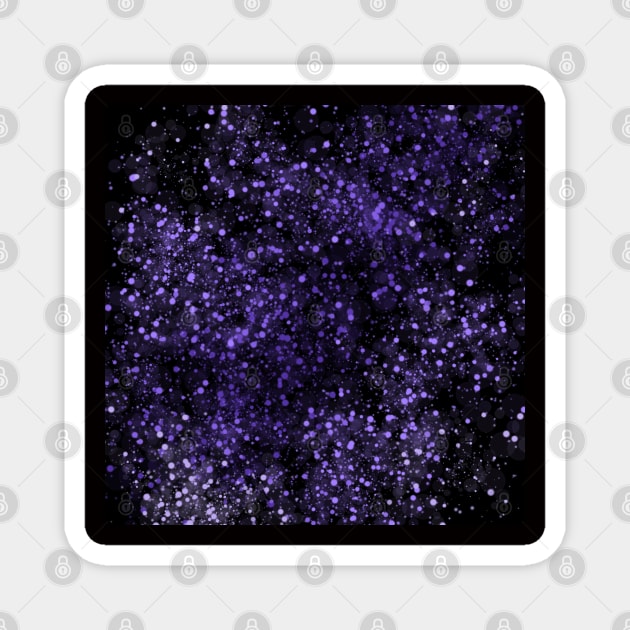 Purple Speckle Space Nebula Design Magnet by moonshine741