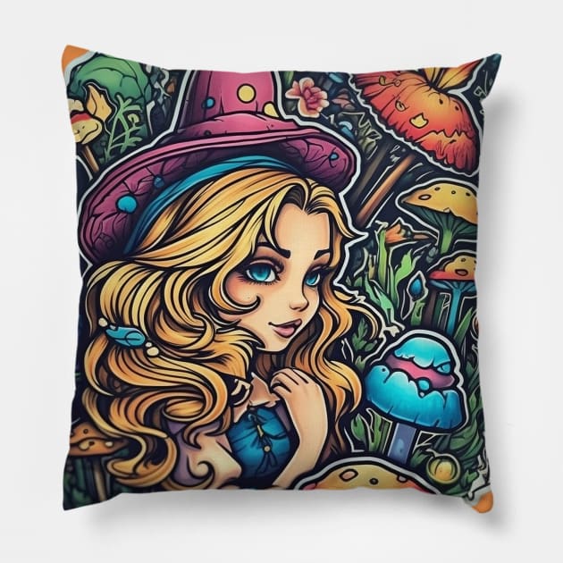 Forever in Wonderland Pillow by Young Inexperienced 