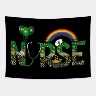 Nurse St. Patrick's Day Stethoscope Rainbow Tapestry