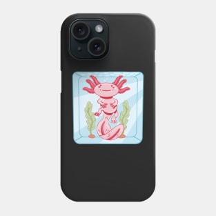 axolotl, axolotl pattern, salamander , salamander shirt, olm, pond newt, lizard , mexican salamander Phone Case