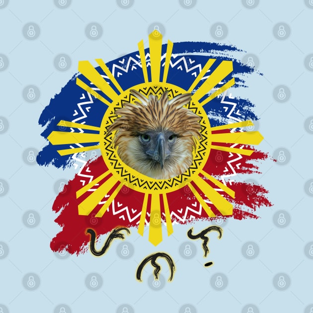 Philippine Flag Eagle Baybayin word Panalo (Win / Victory) by Pirma Pinas