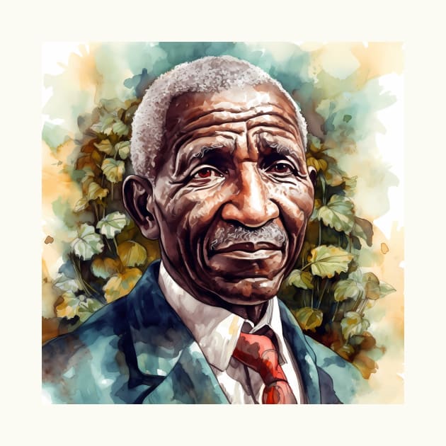 George Washington Carver Watercolor Portrait for Black History Month by HistoryMakers