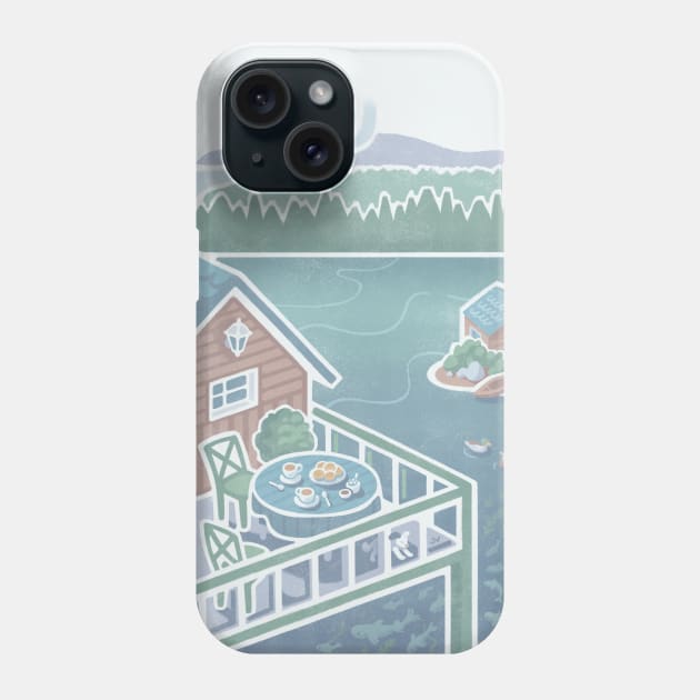 Breakfast on a Lake Phone Case by VictoriaSochivko