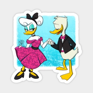 Fancy Donald and Daisy Magnet