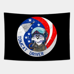 F-14 Tomcat - Tomcat Driver - Grunge Style Tapestry