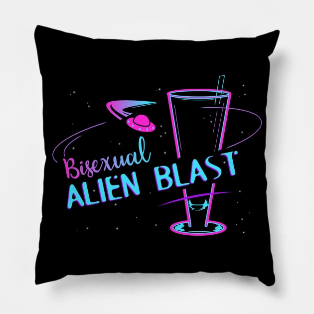 Bisexual Alien Blast Pillow by mint_tees