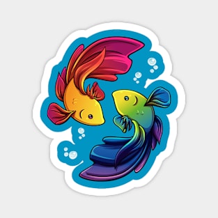 Betta Fish Ballet Magnet