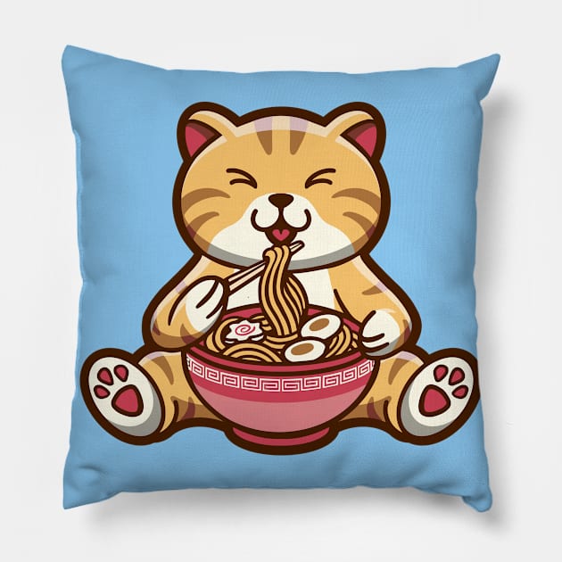 Ramen lovers bowl Pillow by Indiestyle