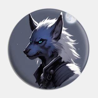 werewolf fantasy art blue Pin