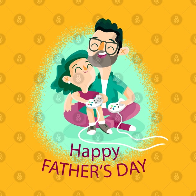 Happy Father Day Illustration by Mako Design 
