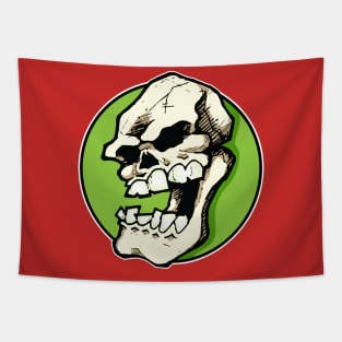 Grumpy Skull Tapestry