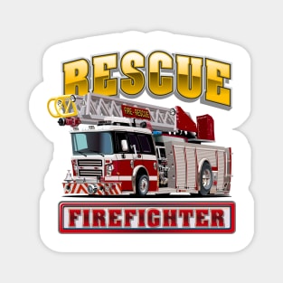 Cartoon Fire Truck Magnet