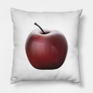 Shiny Red Apple Pillow