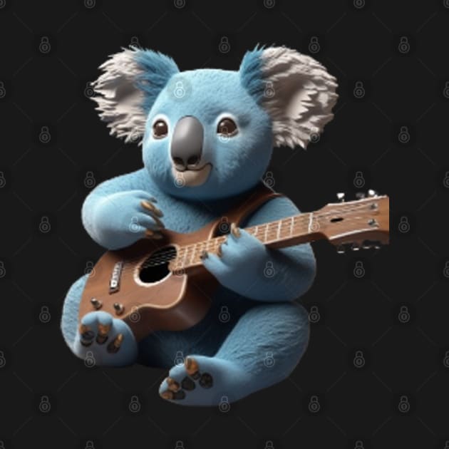 A Blues Guitar Playing Koala Bear by Musical Art By Andrew