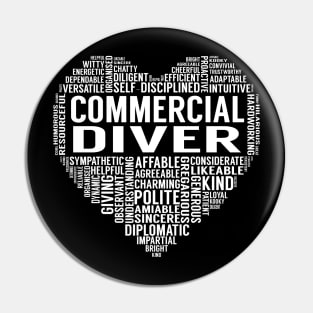 Commercial Diver Heart Pin