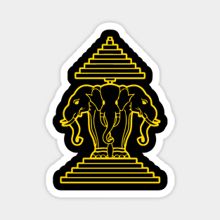 OvO Three Headed Elephant Magnet