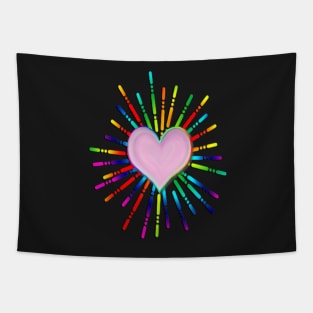 Love Gift Apparel & Home Decor: Heart Pink Love Burst Valentine’s Day Women & Girl’s Gifts Tapestry