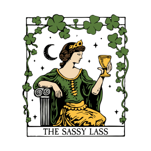 The Sassy Lass Tarot Card - Funny St Patrick's Day T-Shirt