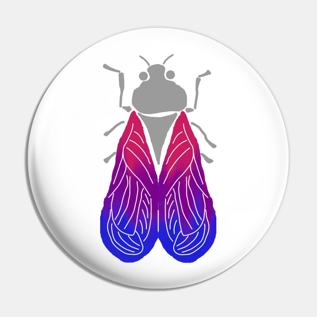 Bi-Winged Cicada Pin by LochNestFarm