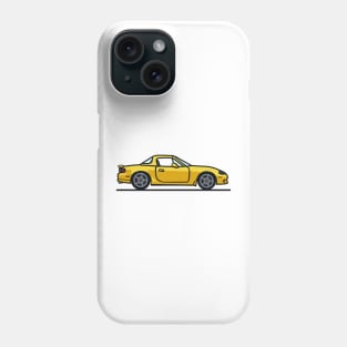 Yellow Mazdaspeed Miata Hardtop Phone Case