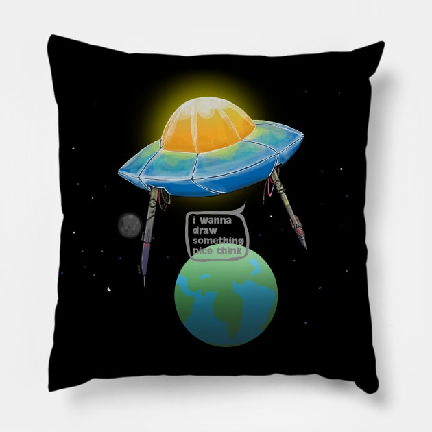 UFO Pillow by Mko_Shekhyan