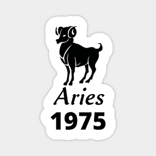 Black Aries Zodiac 1975 Magnet