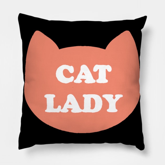 Cat Lady Funny Cat Lover Ladies Gift Pillow by Foxxy Merch