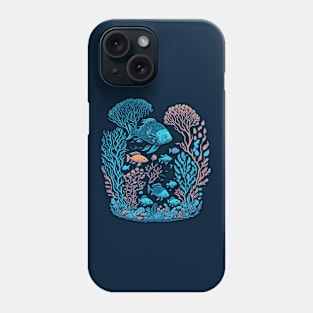 Underwater scenery - Coral Reef Graphic Design Phone Case