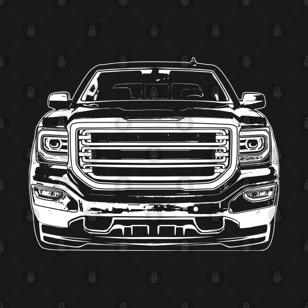 White Sierra 1500 SLT Sketch Art by DemangDesign