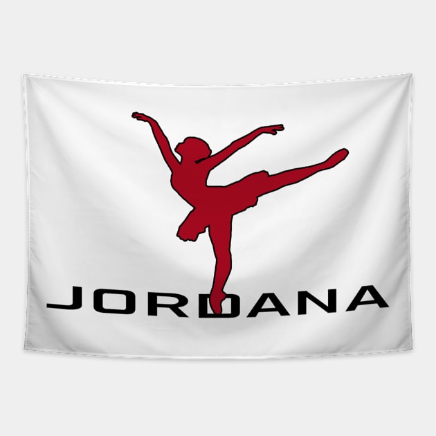 jordana funny fake brand ballerina Tapestry by mohamed705