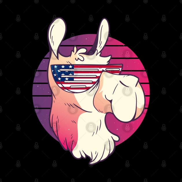 Llamerica funny llama funny alpaca america by JayD World