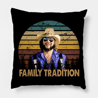 Retro vintage family tradition hank art Pillow