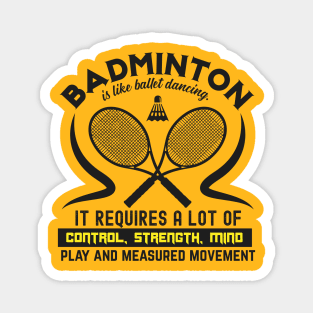 Playing Badminton Magnet