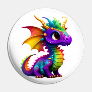 Cute Rainbow Dragon Pin