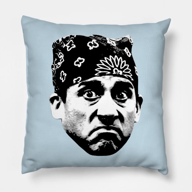 Prison Mike (Black & White) Pillow by KrazedKreations