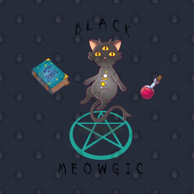 Black Meowgic by Chinchila Art