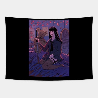 Ninja Schoolgirl Tapestry