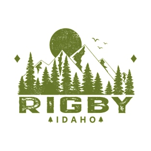 Rigby Idaho Mountain Souvenir T-Shirt