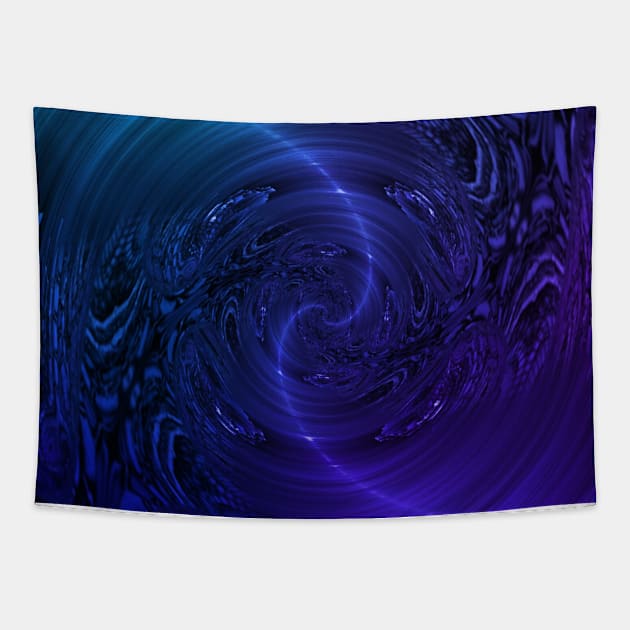 Marble Space Abstract Ombre Swirl Tapestry by Moon Art