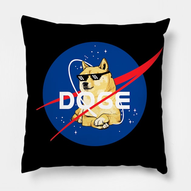 Space Doge Pillow by TEEVEETEES