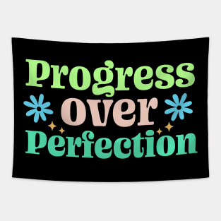 progress over perfection Motivational back to School Tapestry