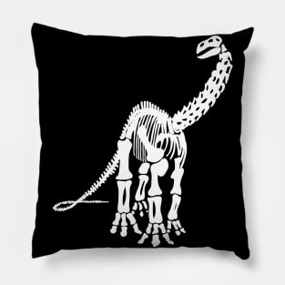 Terra Fossil Brontosaurus Dinosaur White Pillow