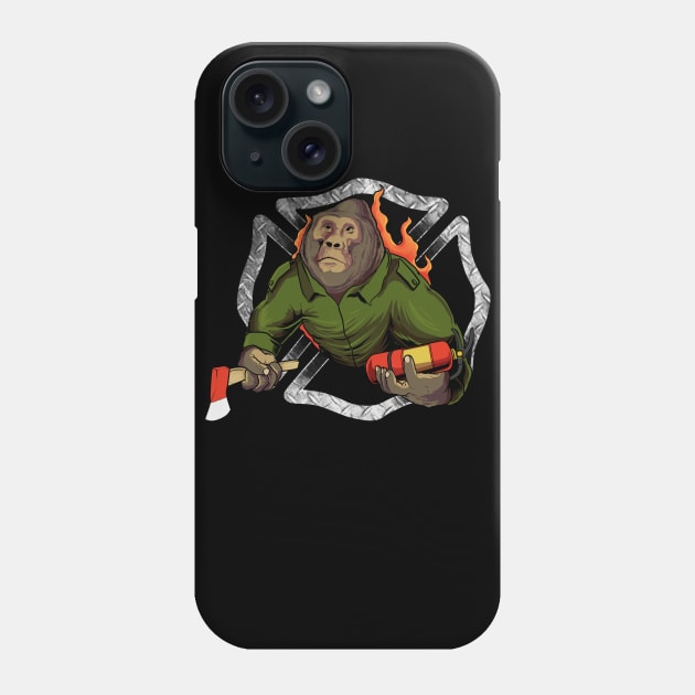 Mongkey a Firefighter Phone Case by damnoverload