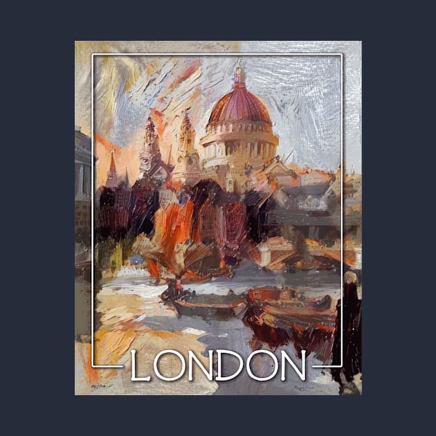 London, England - Painting, Travel Poster by Naves