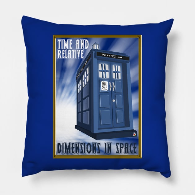 Tardis Pillow by rednessdesign