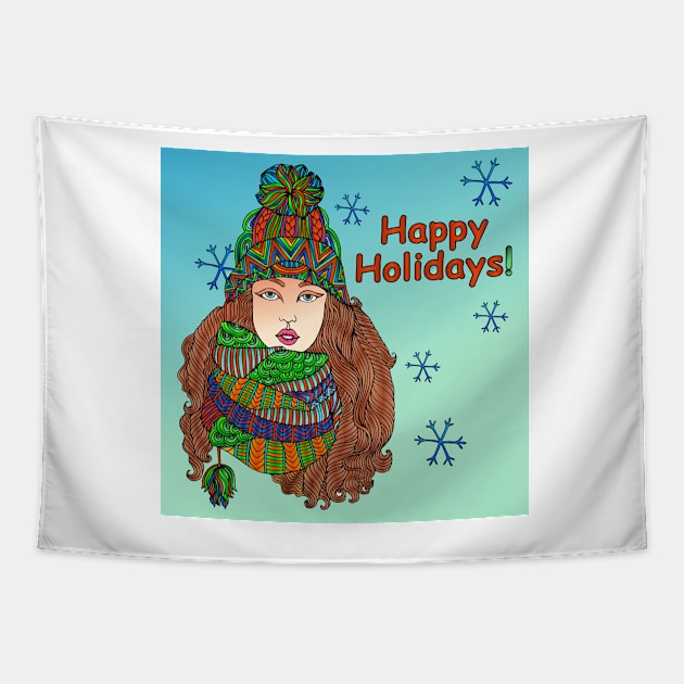 Christmas 540 (Style: 1) Tapestry by luminousstore