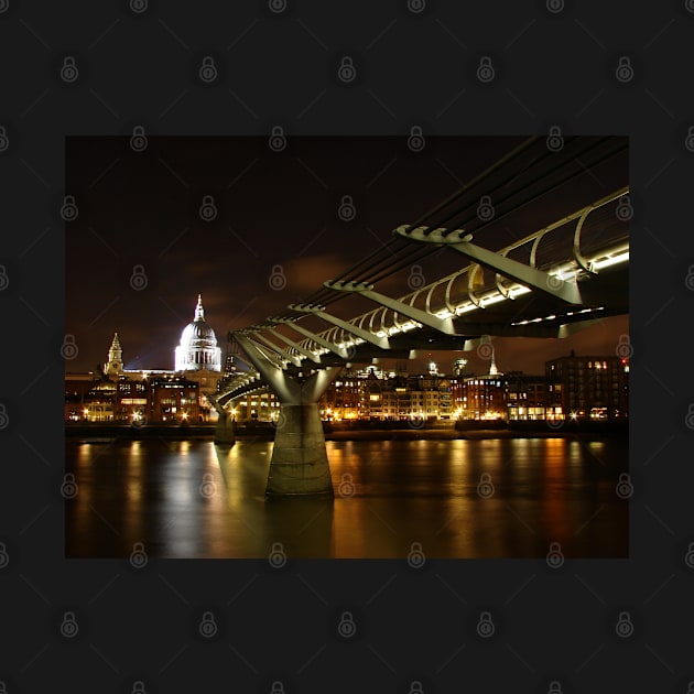 Millenium Bridge and St Paul`s Cathedral, London by Chris Petty